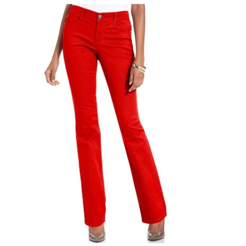 Style & Co Slim Leg Red Denim Jeans - Sz 10
